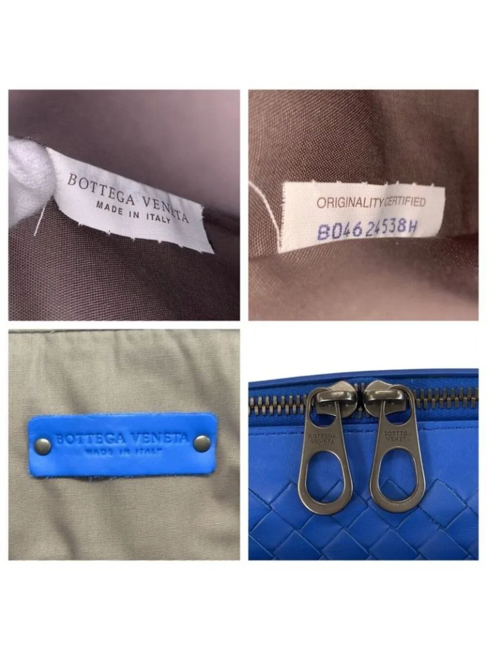 Bottega Veneta Intrecciato Blue Leather Business Bag